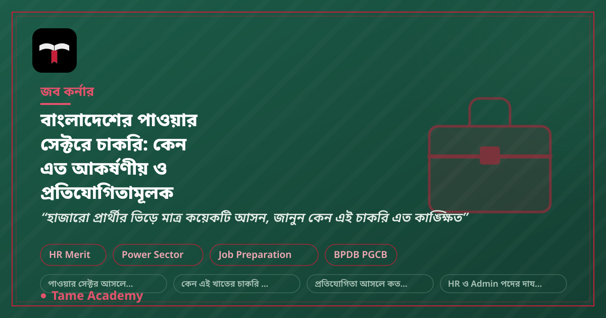 বাংলাদেশের পাওয়ার সেক্টরে চাকরি: কেন এত আকর্ষণীয় ও প্রতিযোগিতামূলক